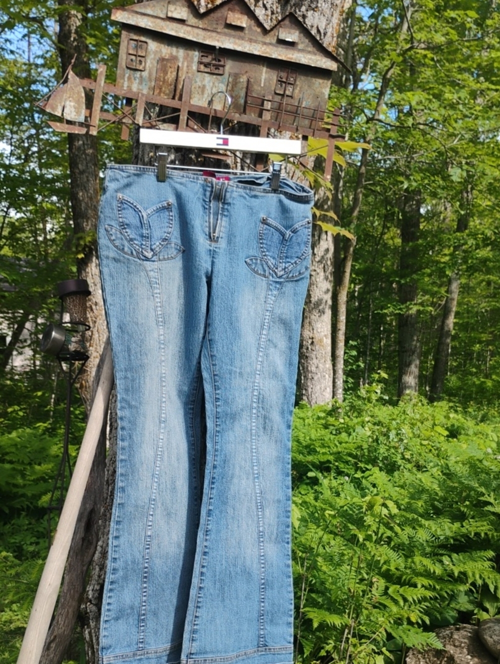 Y2K VINTAGE ZANA DI FLARE JEANS EUC  FADED FESTIVAL 👖 BLUES